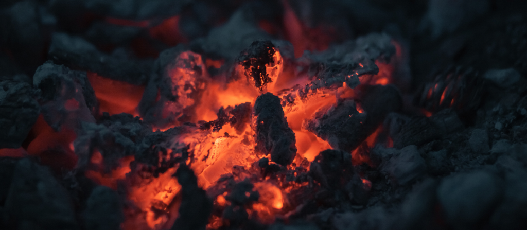 An image of embers symbolising employee burnout