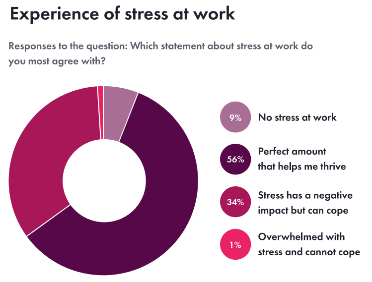 Experience of stress at work 2022